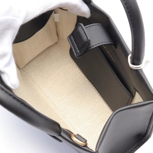 Other Tory Burch Logo Mini Handbag Faux Leather Plastic Handbag 145613001 - Picture 3 of 4